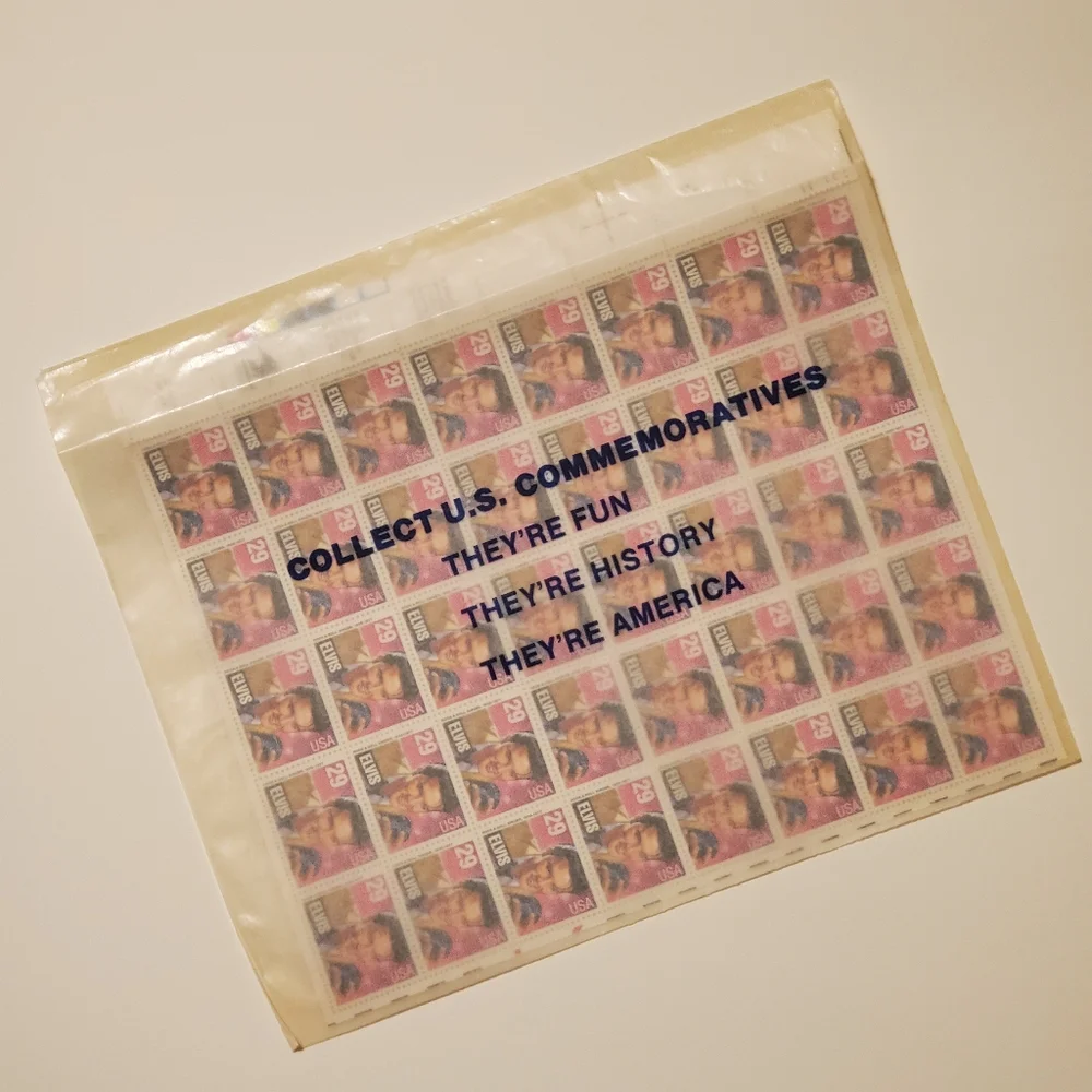 USPS 1992 Commemorative Elvis Presley Stamp Sheet